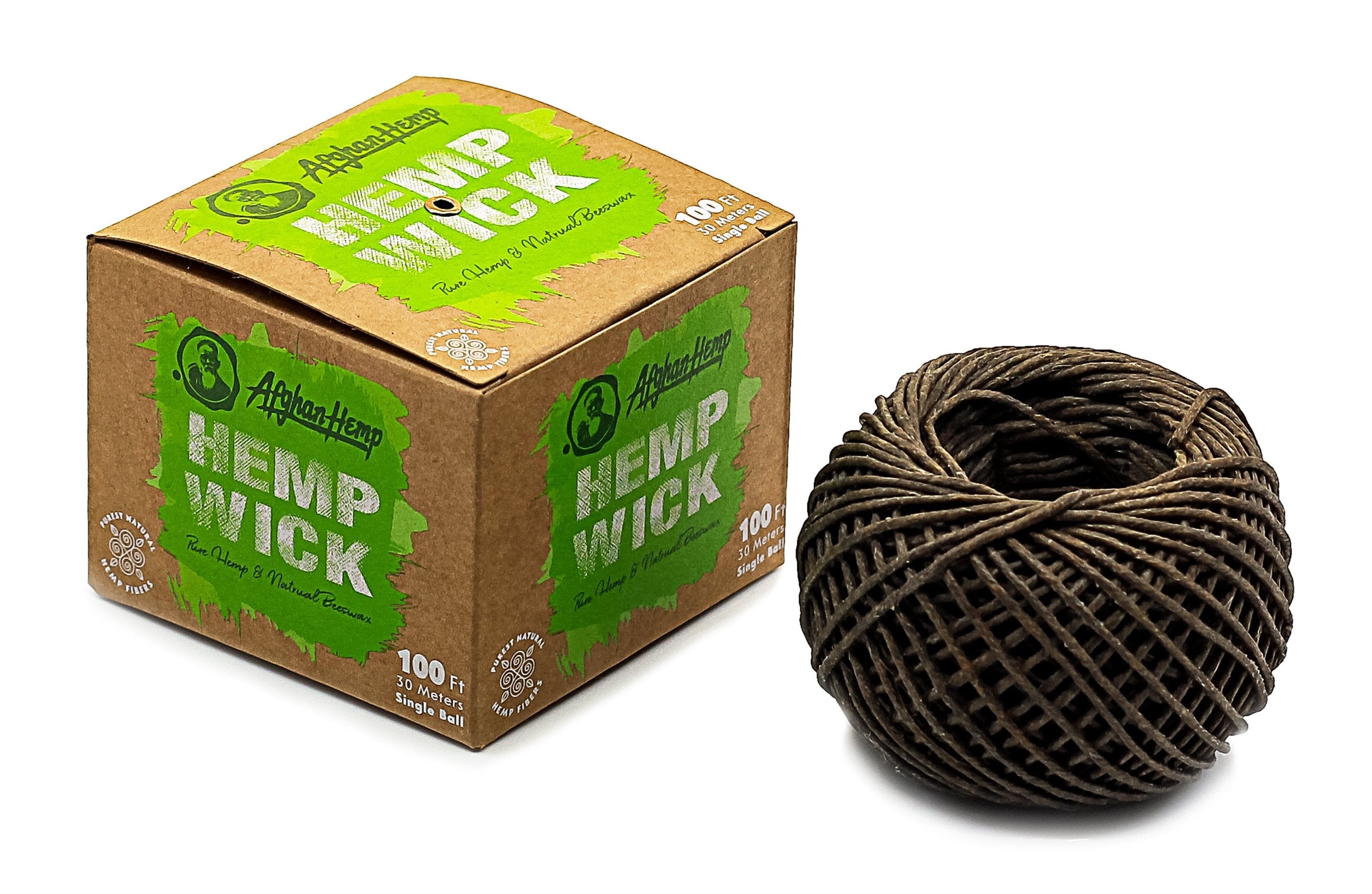 Raw Hempwick Ball - 100ft