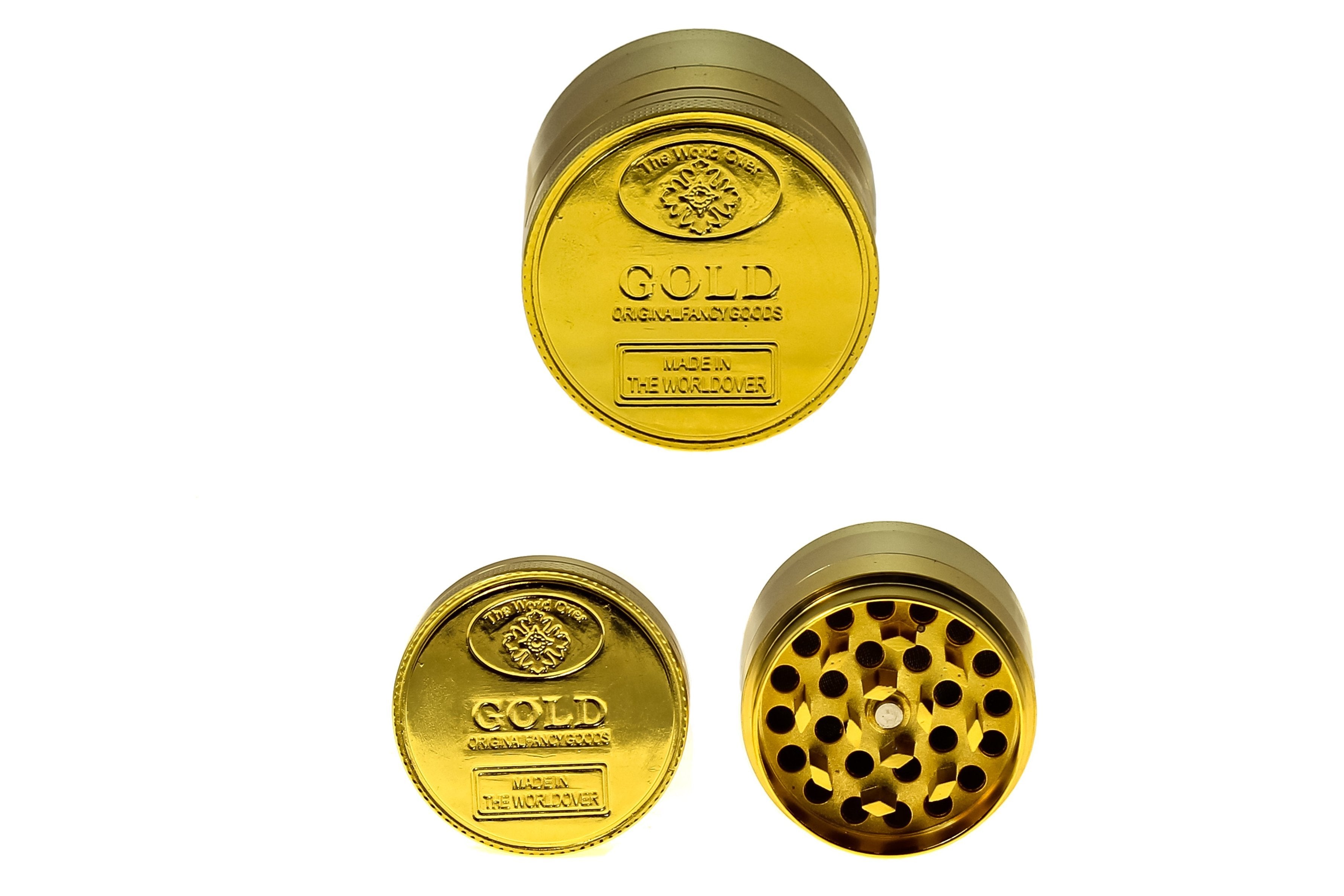 Gold Coin Grinder - (2.2") (55mm) Novelty PPPI 