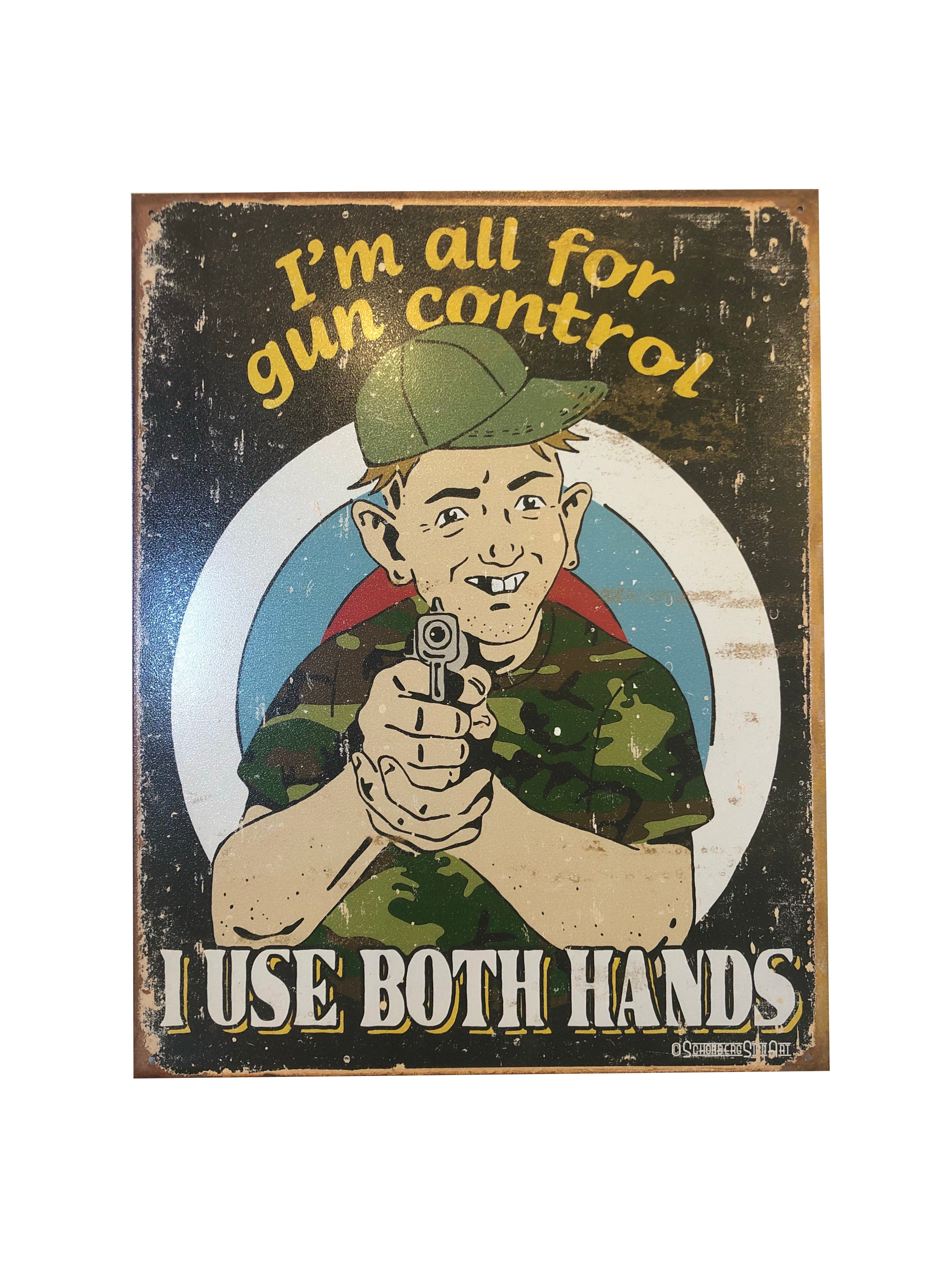 Gun Control Vintage Tin Poster PPPI 