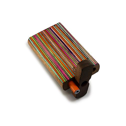 Handmade Wooden Rainbow Dugout w/ One Hitter Dugout India Art Collection 