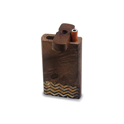 Handmade Wooden Wave Pattern Dugout w/ One Hitter Dugout India Art Collection 