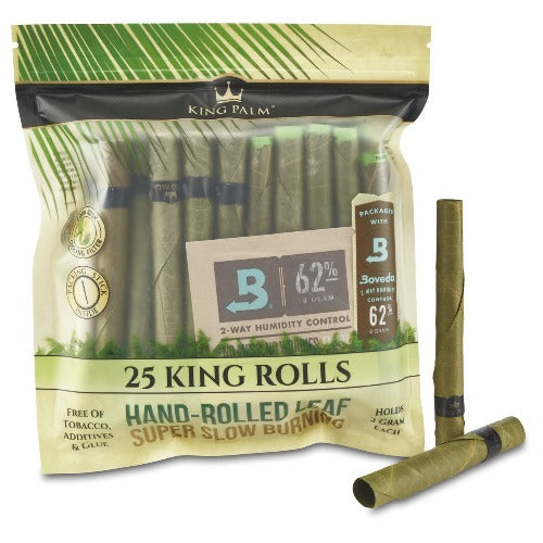 King Palm Super Slow Burning Wraps - 25 King Rolls (8ct) Wraps BDD Wholesale 
