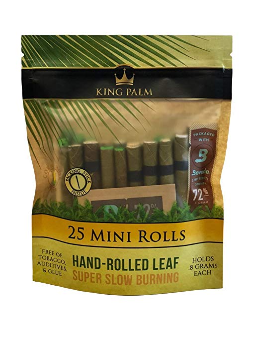King Palms Super Slow Burning Wraps - Minis (25 Pack) Blunt Wrap King Palm Single pouch 