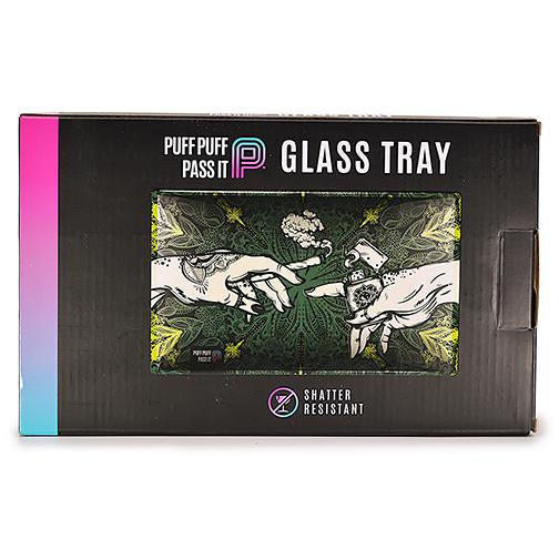 Puff Puff Pass It Glass Tray (5 colors) Rolling Tray Puff Puff Pass It Green 
