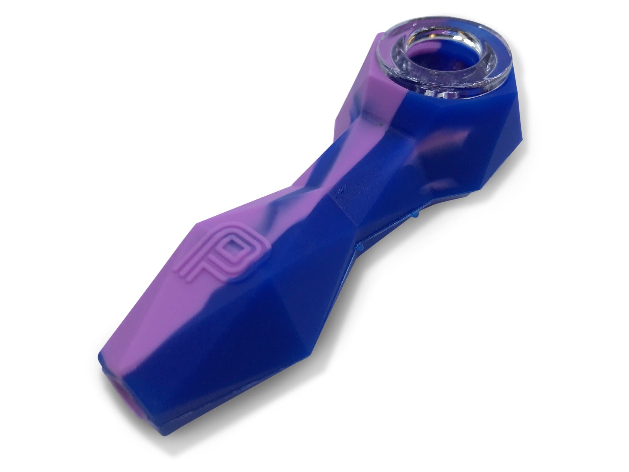 Puff Silicone Spoon Pipe Silicone PPPI Purple / Blue 