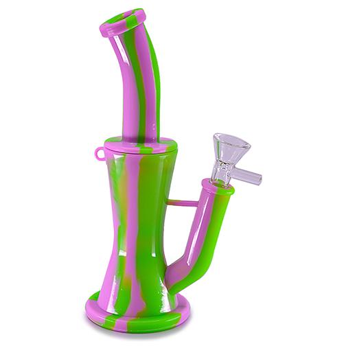 Silicone Water Pipe - Hour Glass Silicone BDD Wholesale 