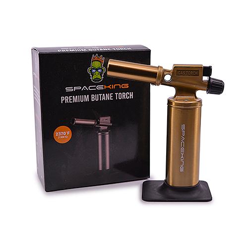 Space King - Steel Finish Torch Lighter Lighter Alien Ape Bronze 