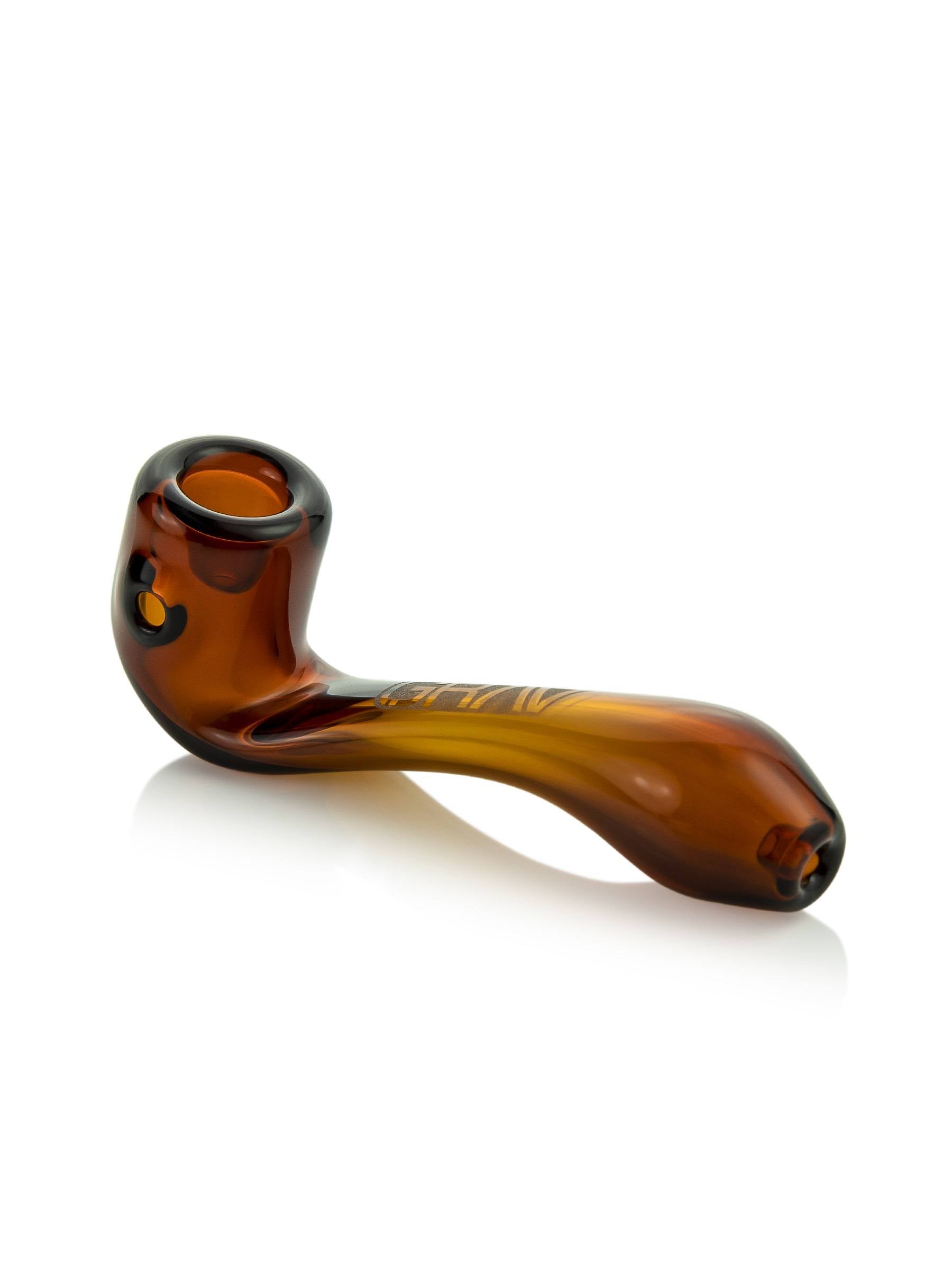 4" GRAV® Sherlock Glass Pipe GRAV Amber 