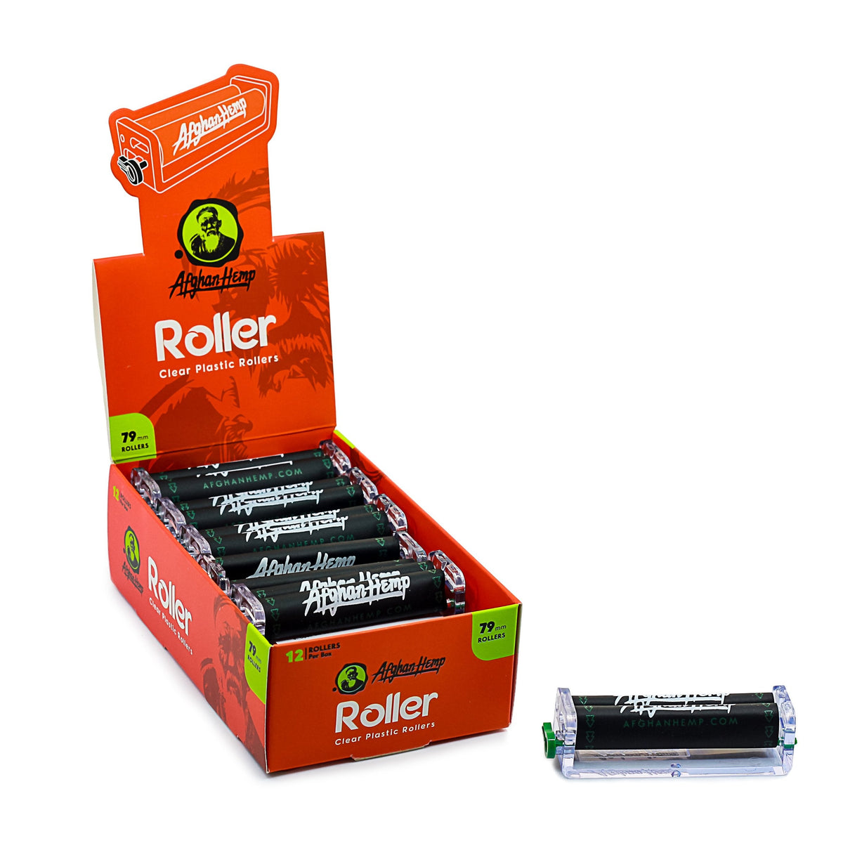 AFGHAN HEMP PLASTIC ROLLERS 110 MM - 12 PER BOX