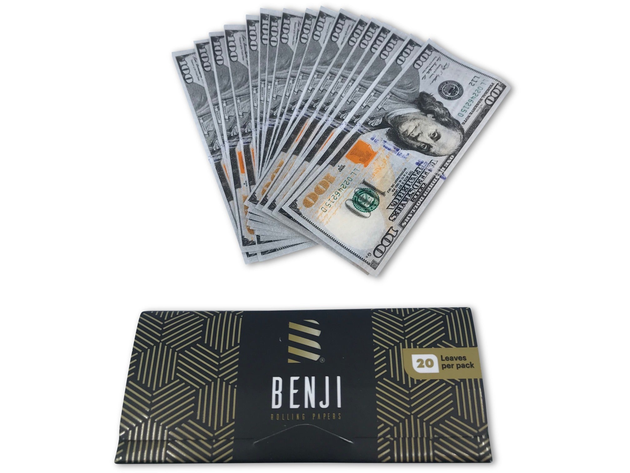 Benji $100 print Rolling Paper (5 pack) Rolling Paper Benji Papers 