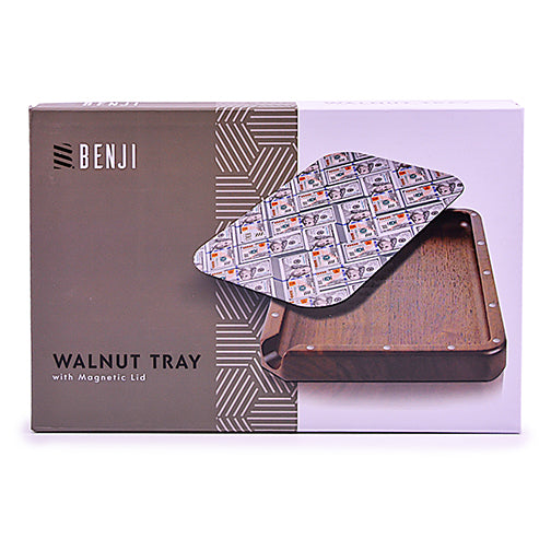 Benji Walnut Tray w/ Magnetic Lid Kit Rolling Tray Benji 