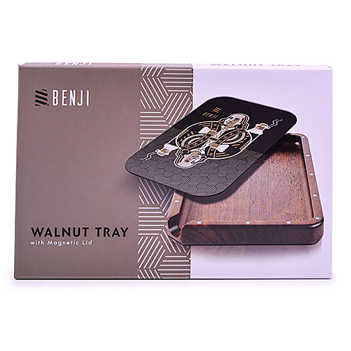 Benji Walnut Tray w/ Magnetic Lid Kit Rolling Tray Benji 