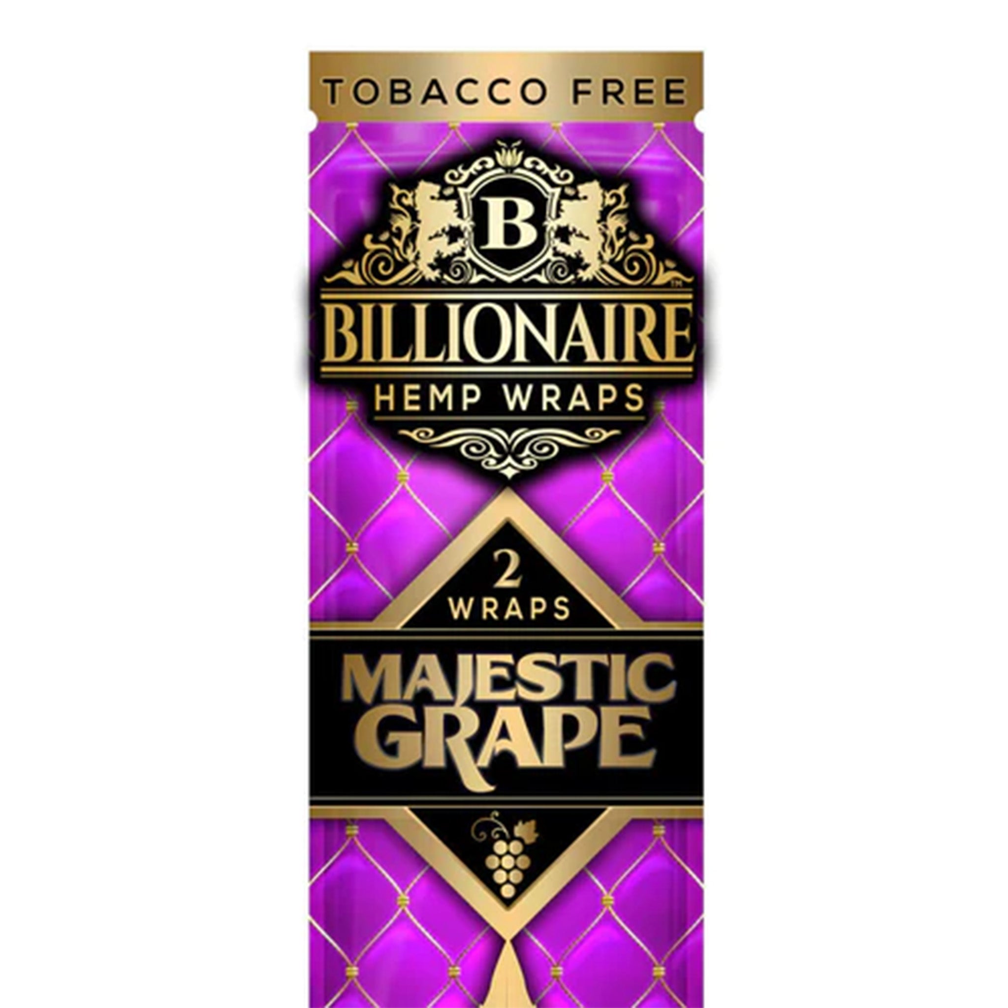 Billionaire Hemp Wraps - Two Packs Rolling Papers Ultimate Brands Majestic Grape 