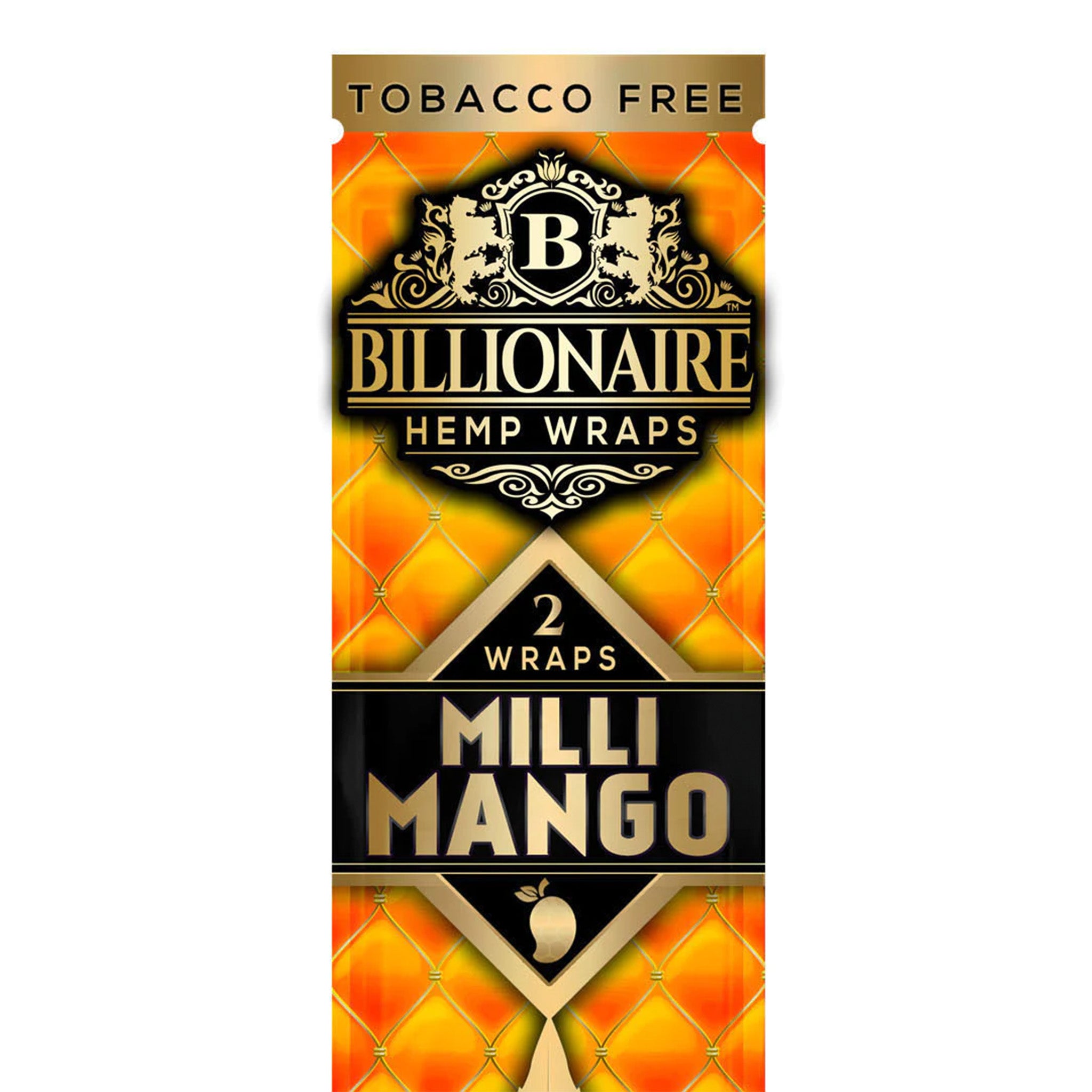 Billionaire Hemp Wraps - Two Packs Rolling Papers Ultimate Brands Milli Mango 