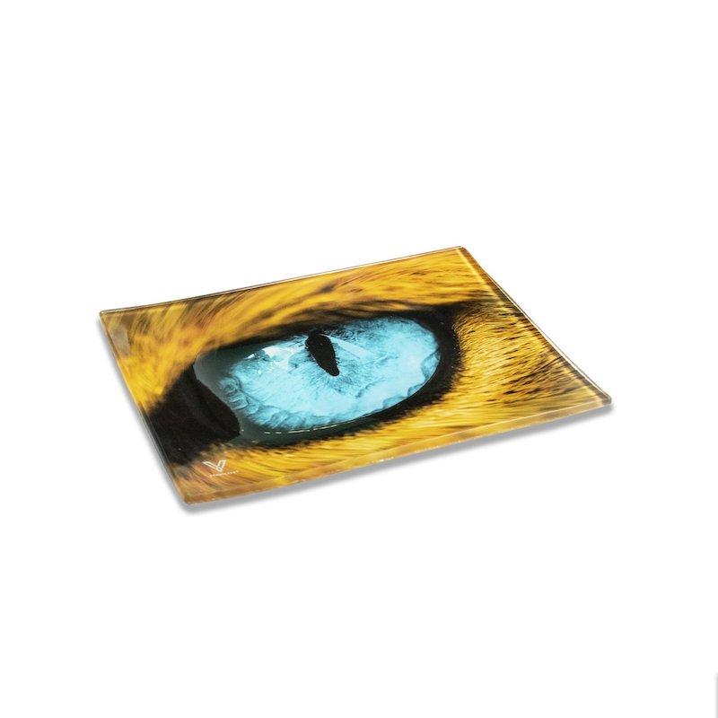 Blue Eye Tiger Glass Tray Rolling Tray V-Syndicate 