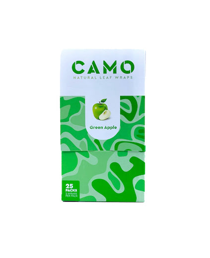 CAMO self-rolling wraps (11 Flavors) Blunt Wrap Camo Green Apple 