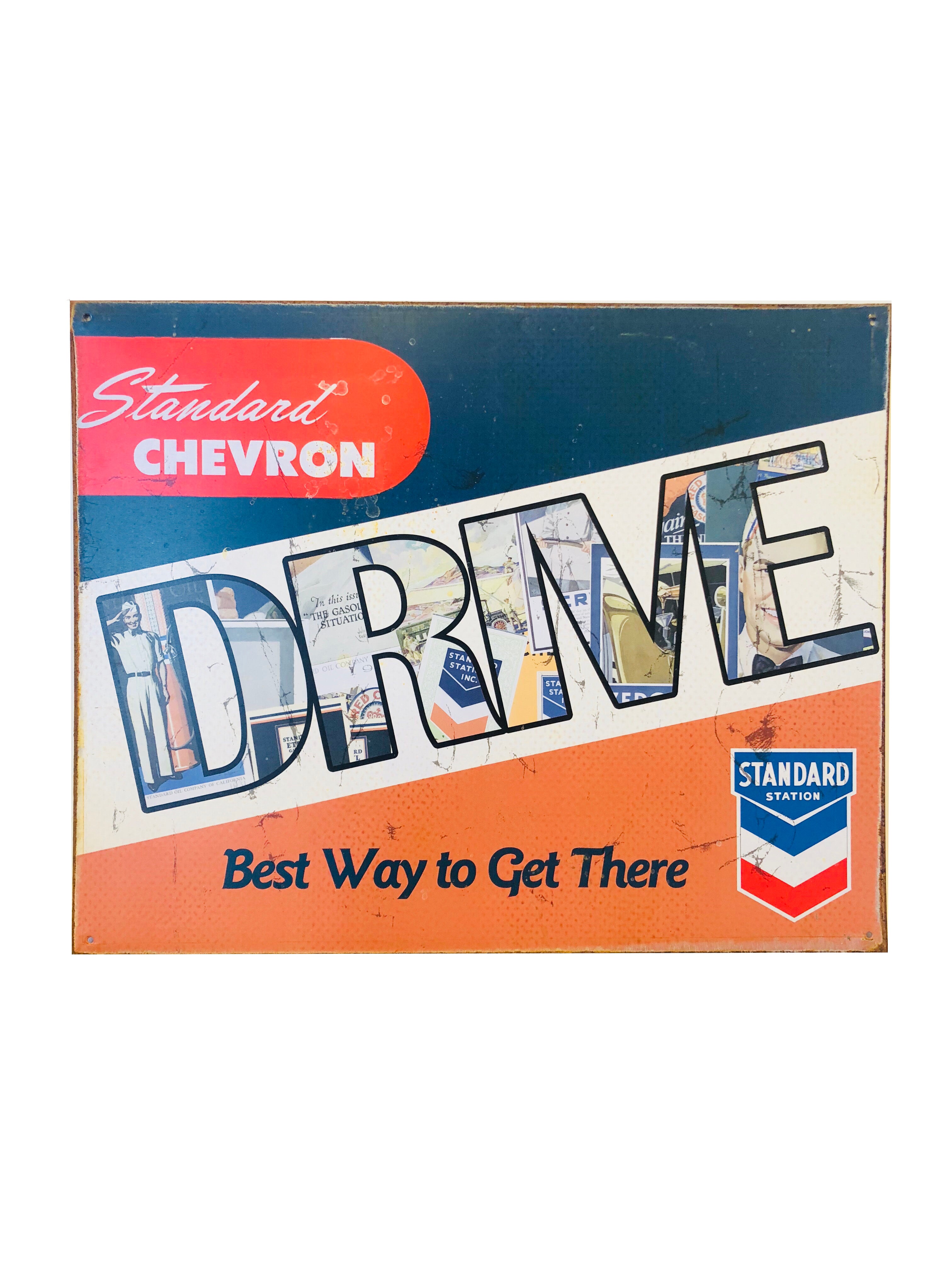 Chevron Vintage Tin Poster PPPI 