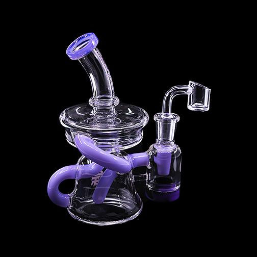 Crystal Glass Color Arm UFO Recycler Rig Dab Rig YB Wholesale 