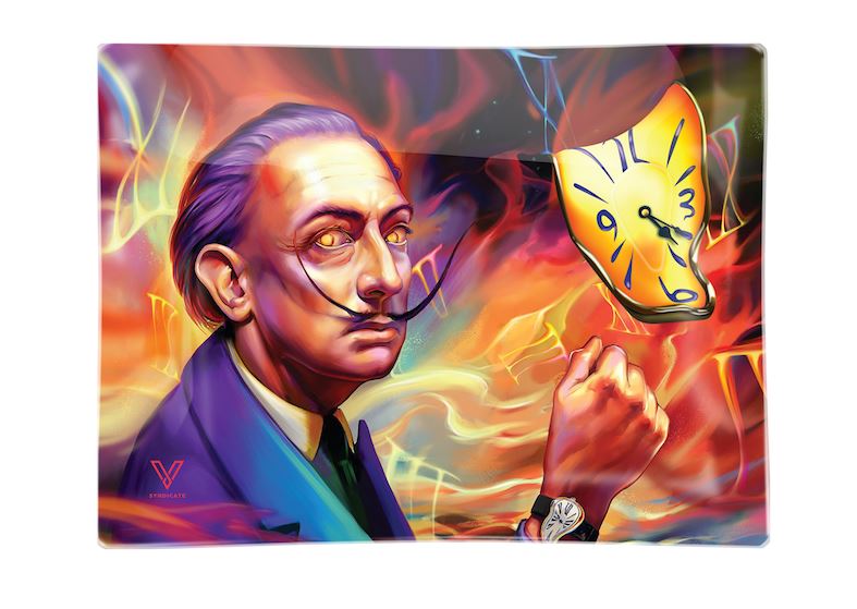 Delirious Salvador Dalí Glass Tray Rolling Tray V-Syndicate 