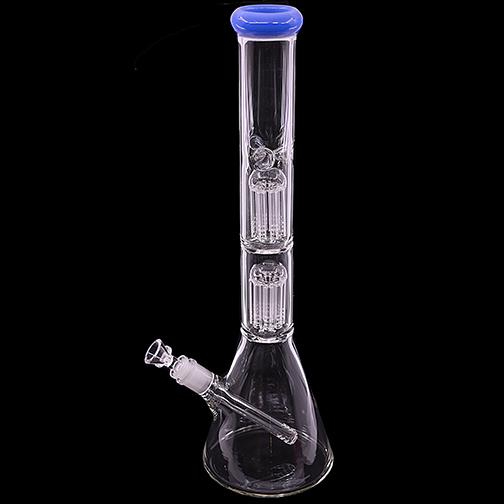 Double Mushroom Perc Water Pipe (18") Water Pipes Puff Wholesale 
