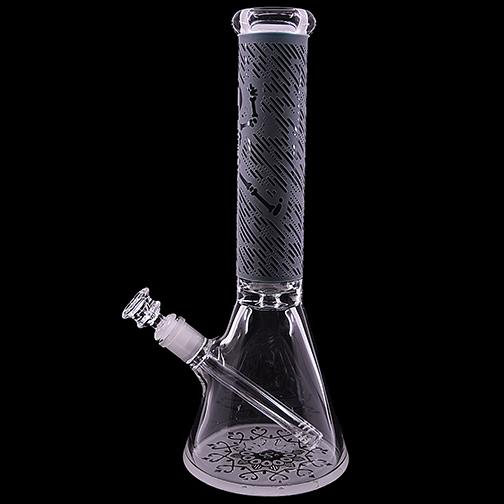 Frosted Color Design Water Pipe (14") Water Pipes Puff Wholesale 