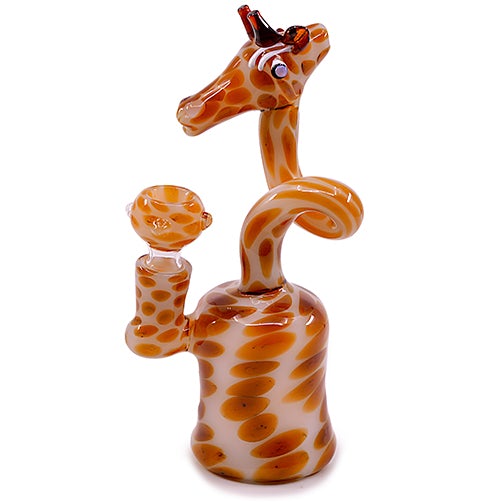 Glass Bubbler - Mr. Giraffe (6") Bubbler Raj LEAF Enterprise 