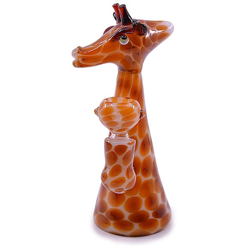 Glass Bubbler - Mrs. Giraffe (6") Bubbler Raj LEAF Enterprise 