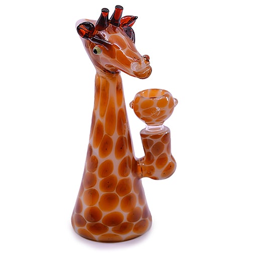 Glass Bubbler - Mrs. Giraffe (6") Bubbler Raj LEAF Enterprise 