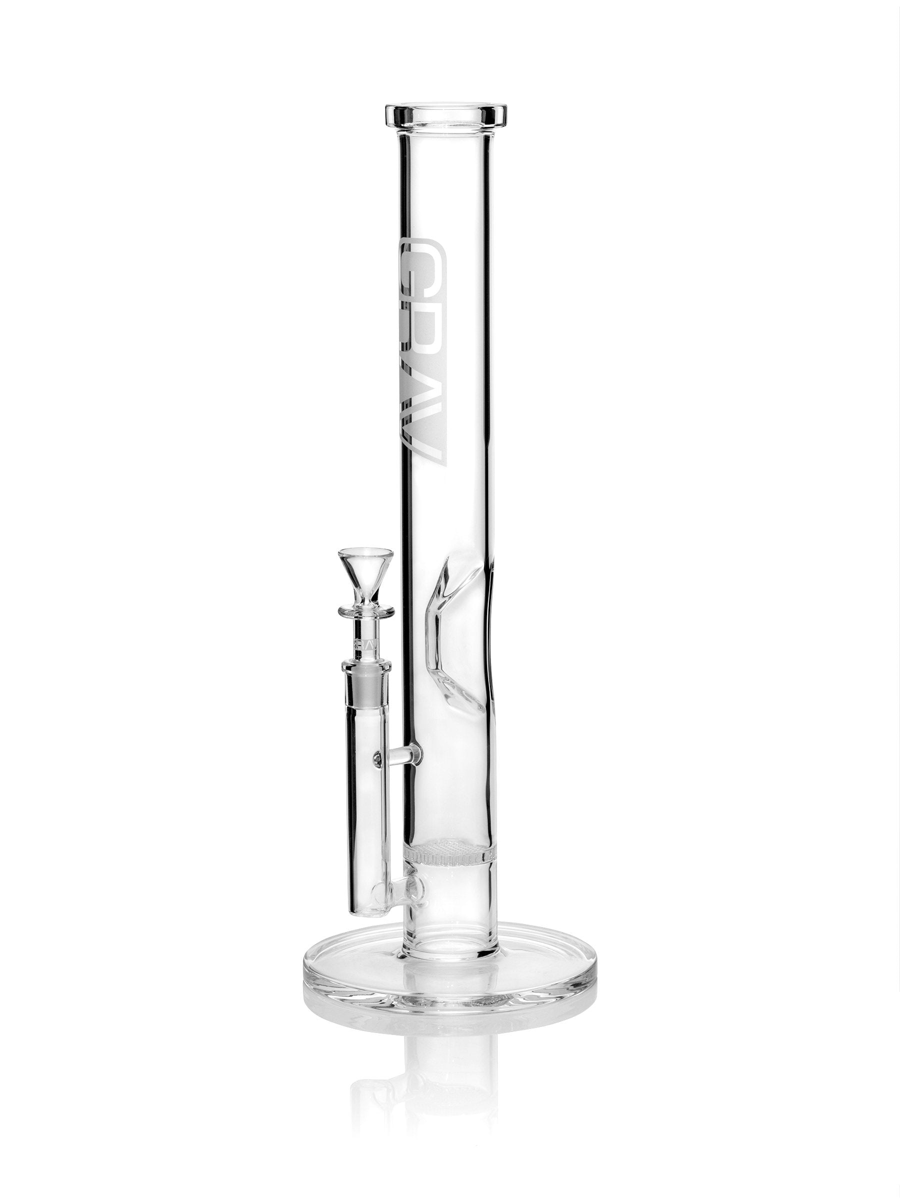 GRAV 16" Large Clear Straight Base w/ Disc Water Pipe Water Pipe GRAV 