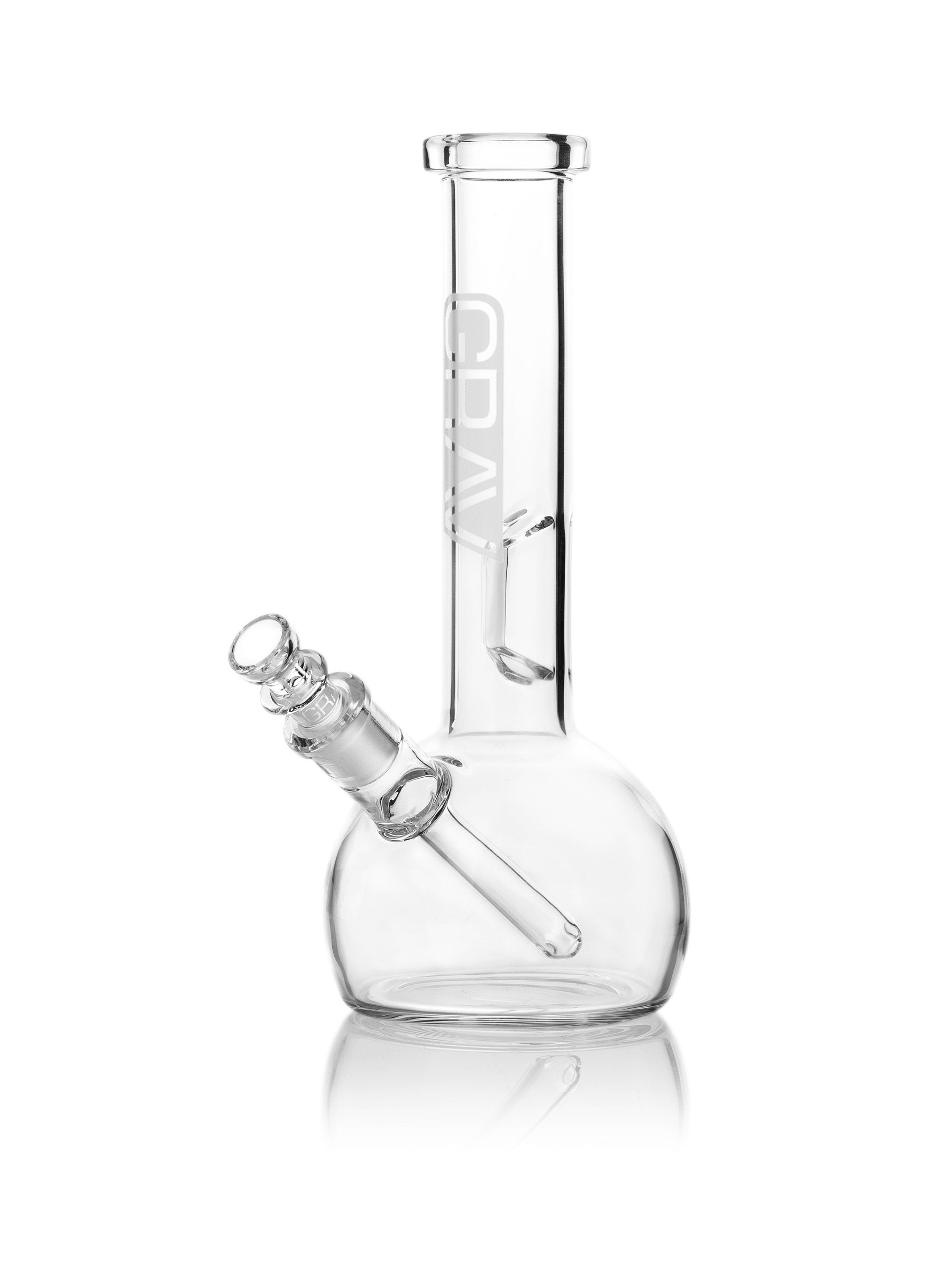 GRAV 8" Small Round Base Water Pipe - Clear Water Pipe GRAV 