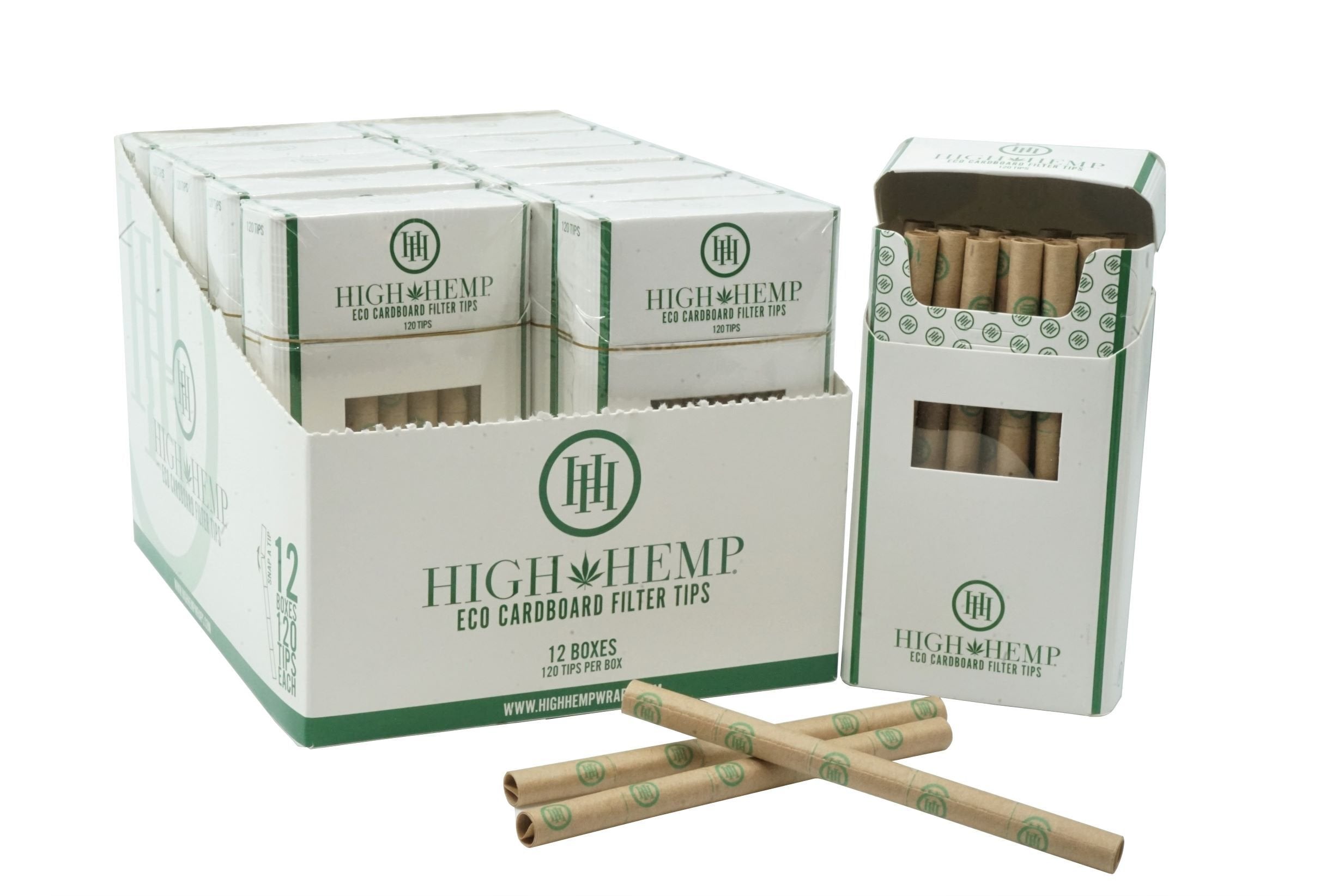 High Hemp Filter Tips Rolling Tip High Hemp Full Box (12 Packs) 