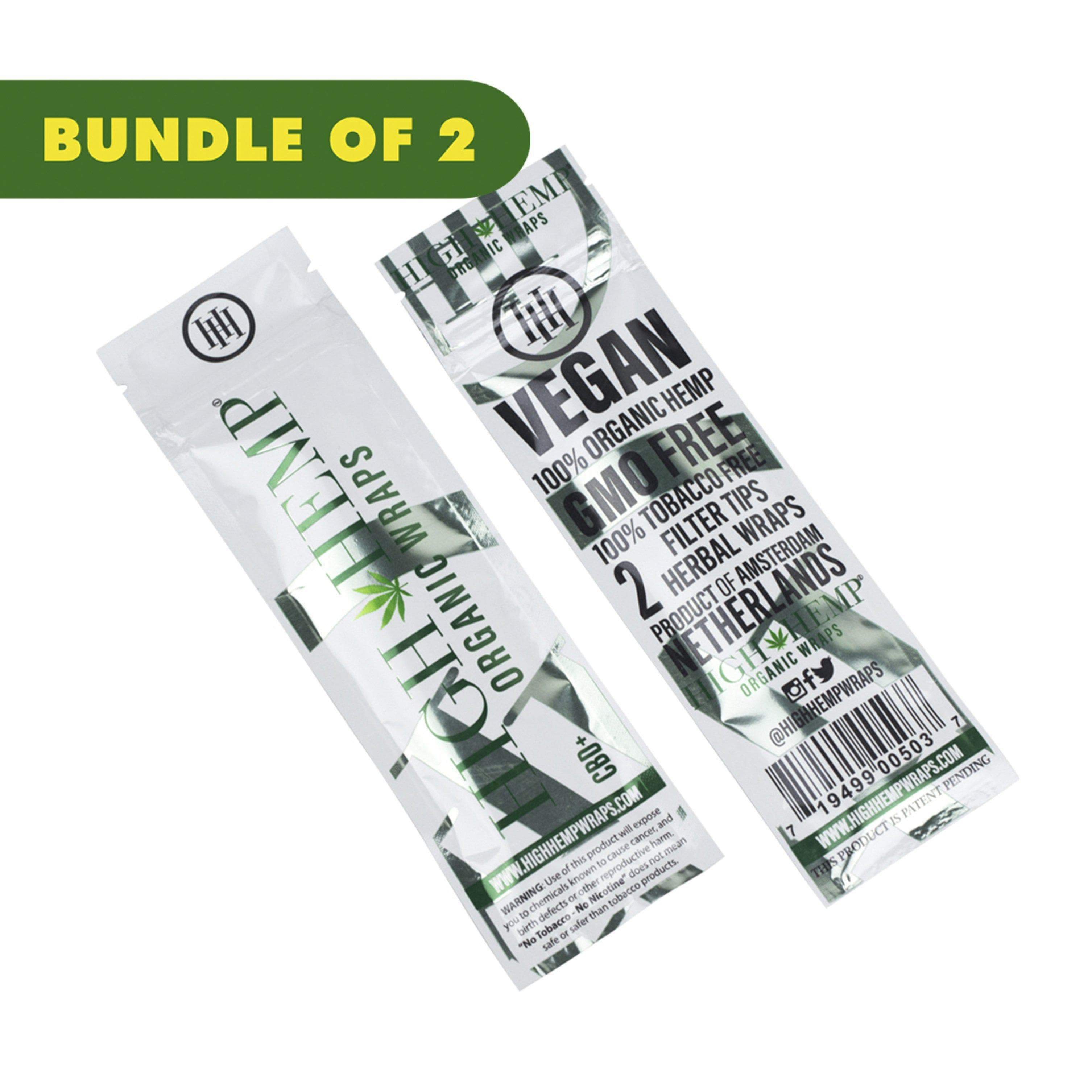 High Hemp Organic Wraps - 2 Pack Rolling Papers Windship Regular 