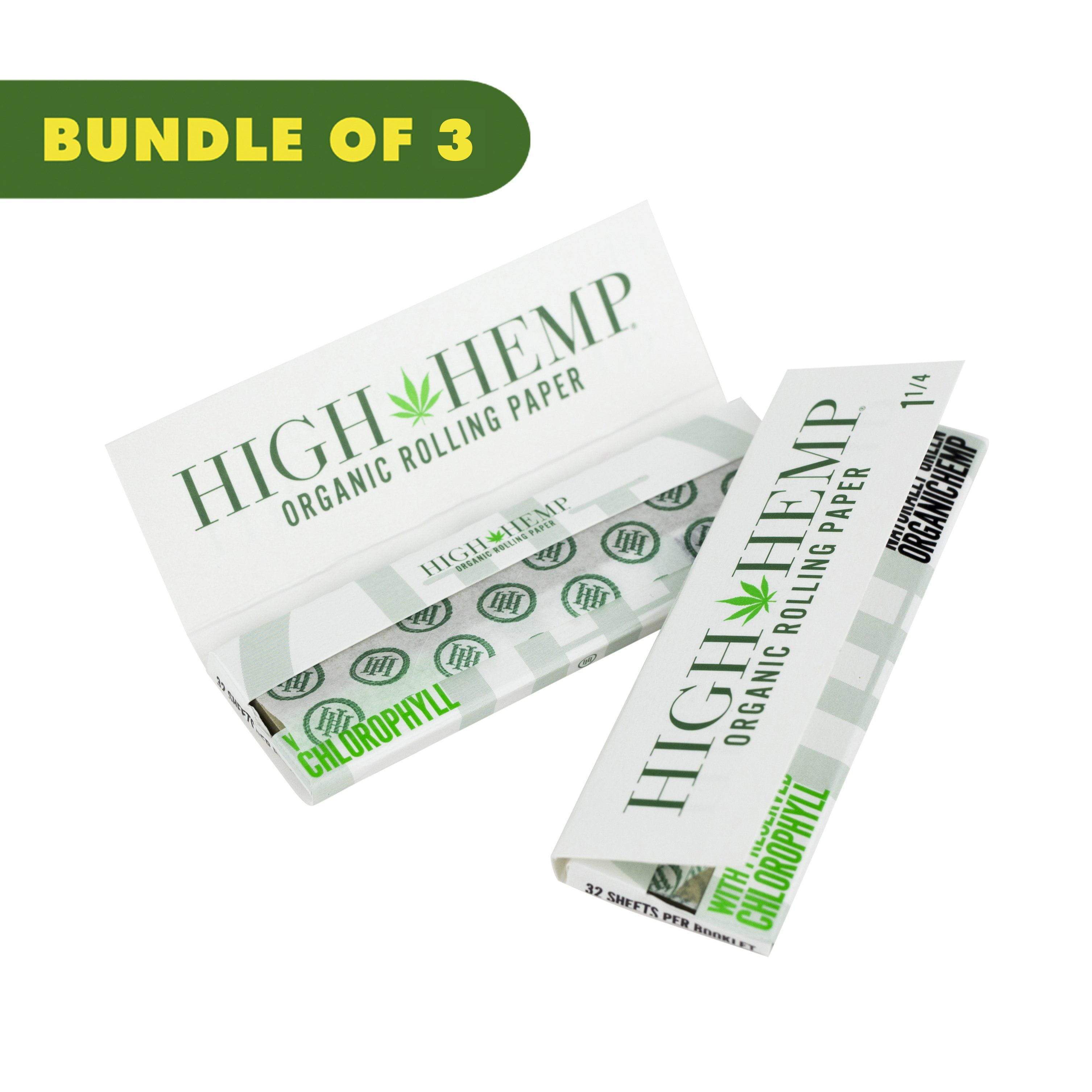 High Hemp Rolling Papers - 3 Pack Rolling Papers Smoke Tokes 1 1/4 