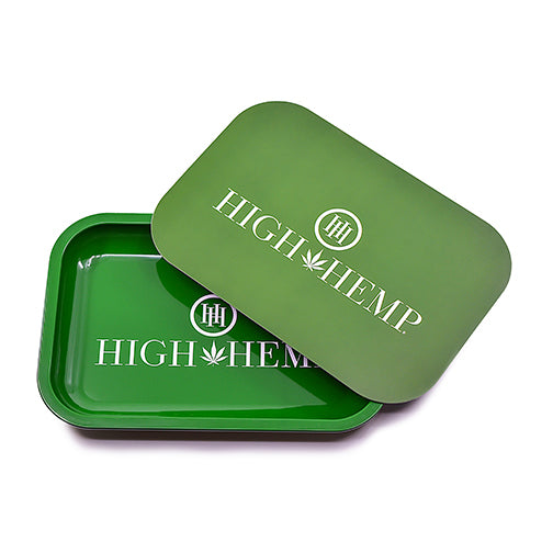 High Hemp Tray w/ Magnetic Lid - Original Green Rolling Trays High Hemp 