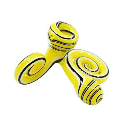 JEM Glass Curly Spoons PPPI Yellow & Black 