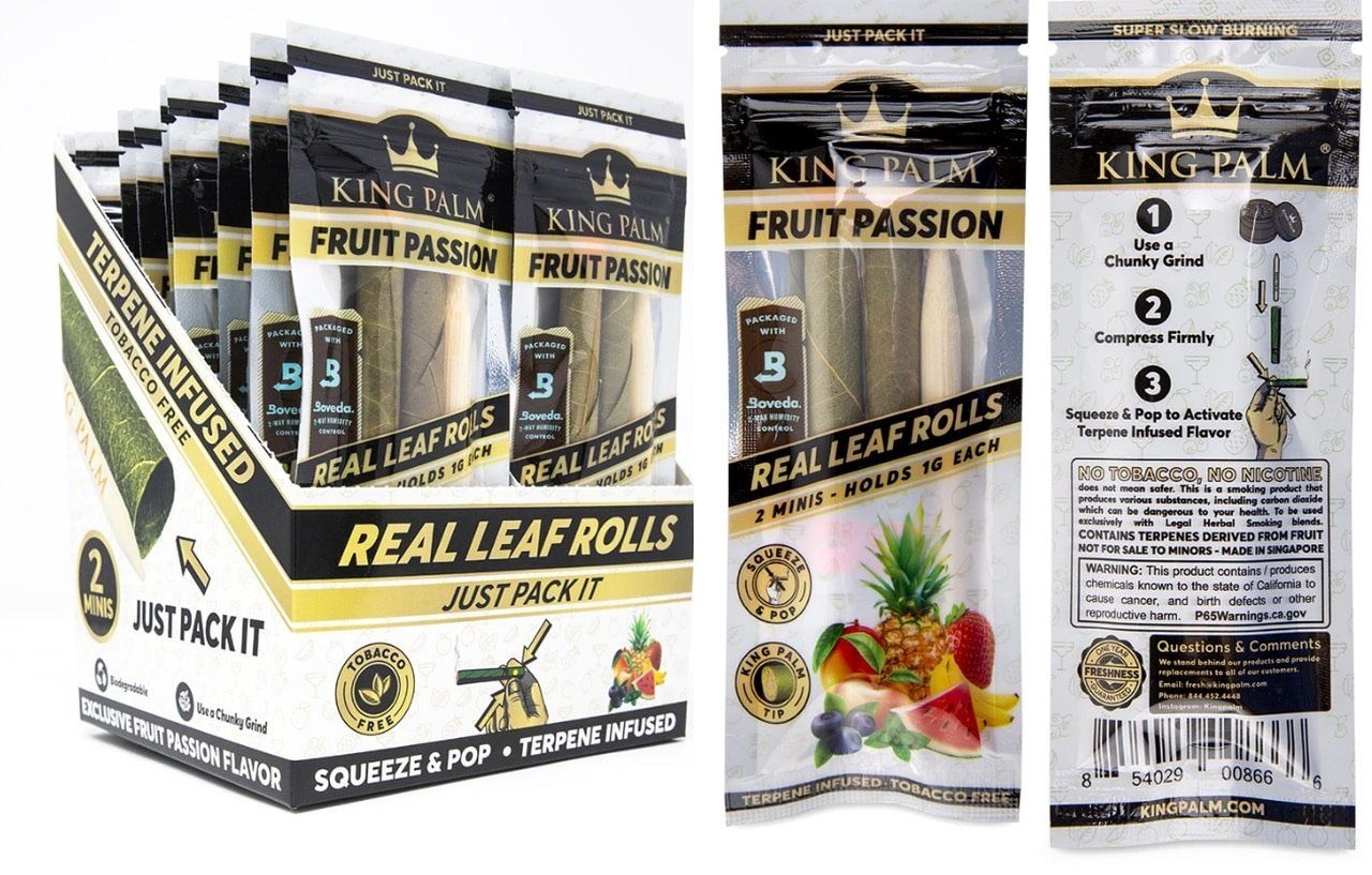 King Palm Flavored Mini Wraps - Fruit Passion (20 pack) Wraps King Palm 
