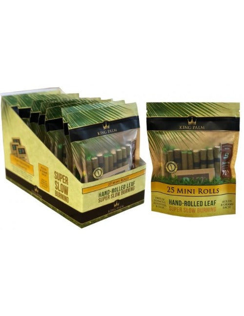 King Palm Super Slow Burning Wraps - 25 Mini Rolls (8 Count) Wraps BDD Wholesale 