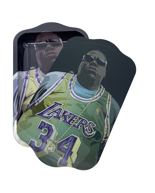 Metal Rolling Tray w/ Holographic Magnetic Lid - B.I.G. Baller Rolling Tray Puff Wholesale 