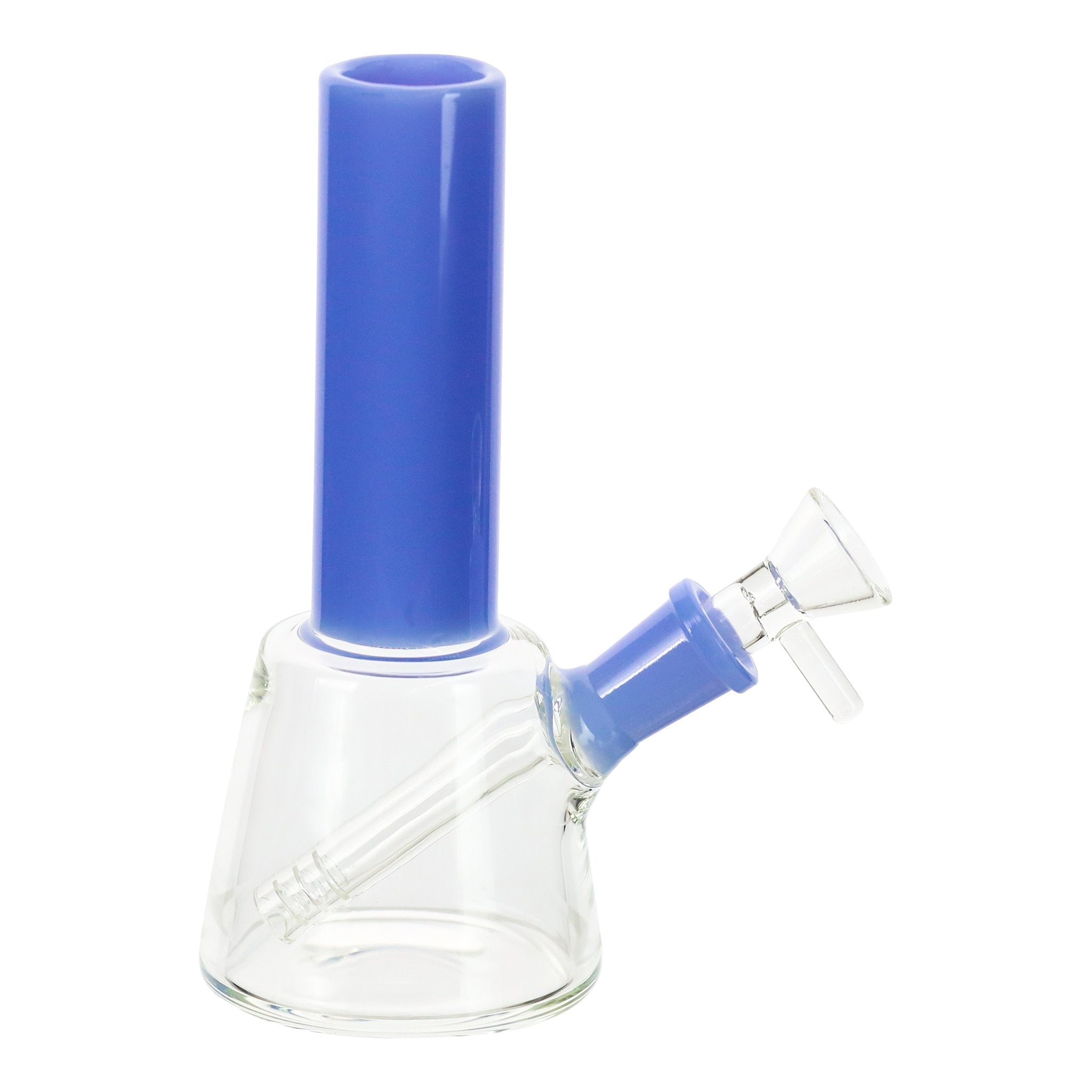 Mini Colored Tube Beaker Bong (7") Bong Royal Glass Blue 