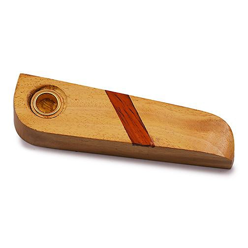 Mini Wooden Pipe - Brown Strip (4") Pipe BDD Wholesale 