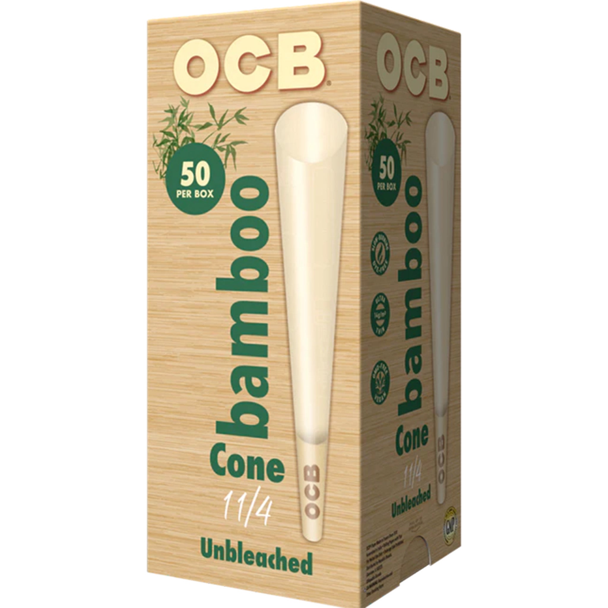OCB Bamboo 1 1/4 Cones Large Box Cone OCB 50 