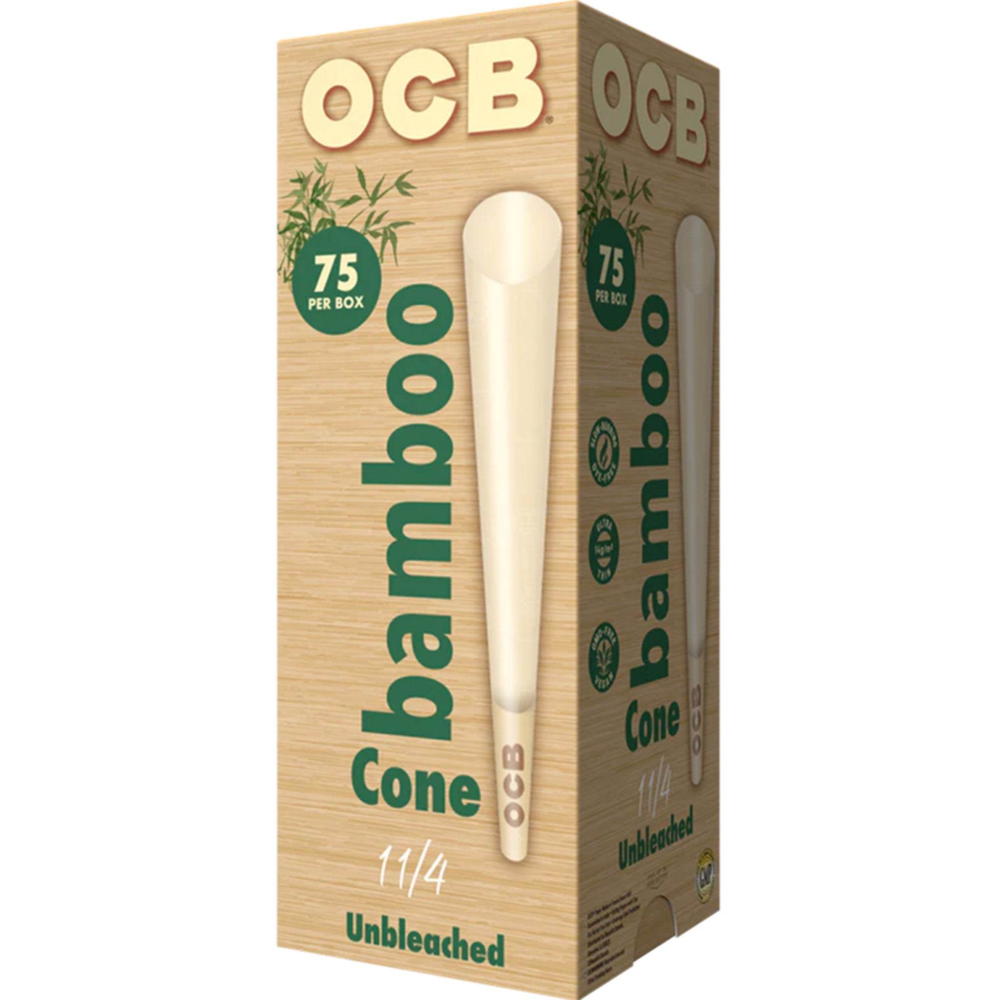 OCB Bamboo 1 1/4 Cones Large Box Cone OCB 75 