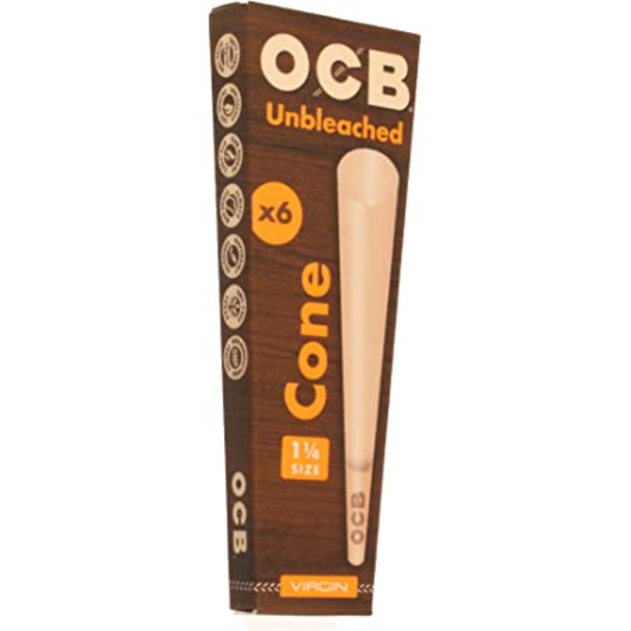 OCB Virgin Cones Cone OCB 1 1/4 (6 Pack) 