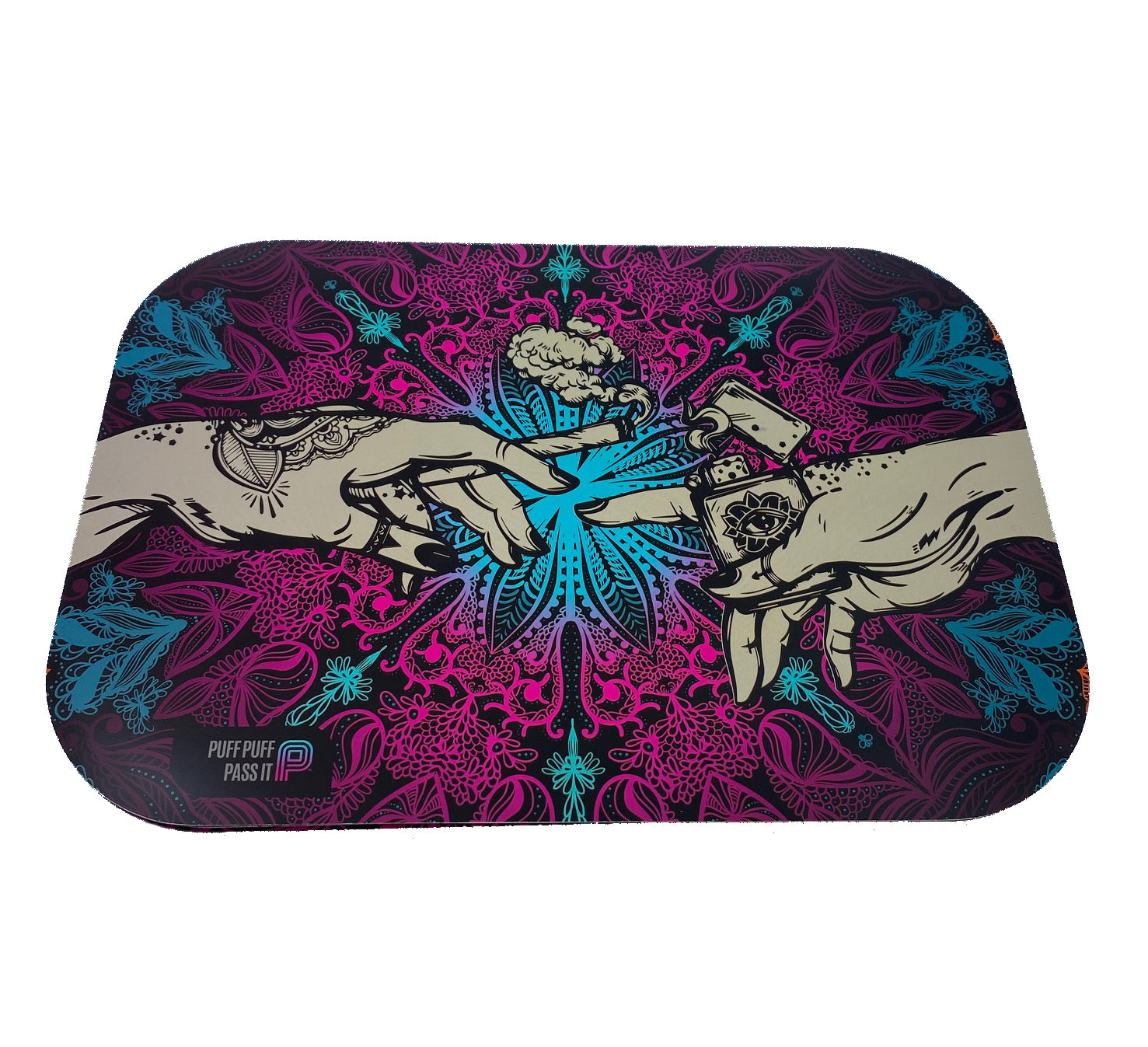 Puff Puff Pass It - Metal Tray w/ Magnetic Lid (5 colors) Rolling Tray Puff Puff Pass It 