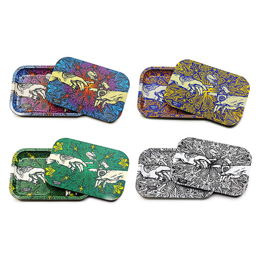 Puff Puff Pass It - Metal Tray w/ Magnetic Lid (5 colors) Rolling Tray Puff Puff Pass It All 5 Colors (Save $25) 