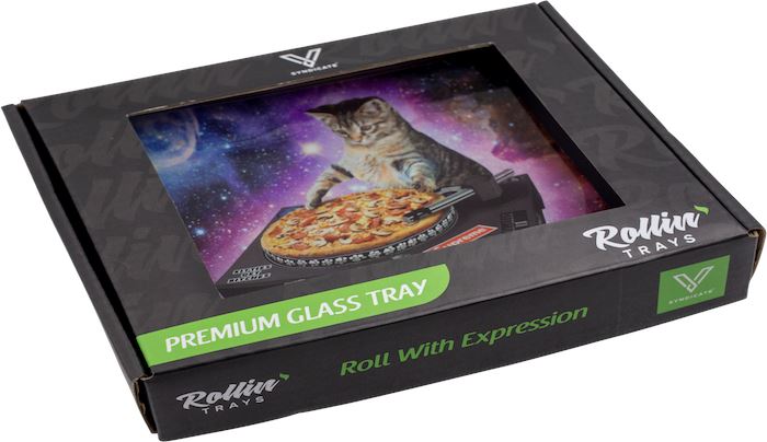 Pussy Cat Vinyl Glass Tray - Shatter Resistant Rolling Tray V-Syndicate 
