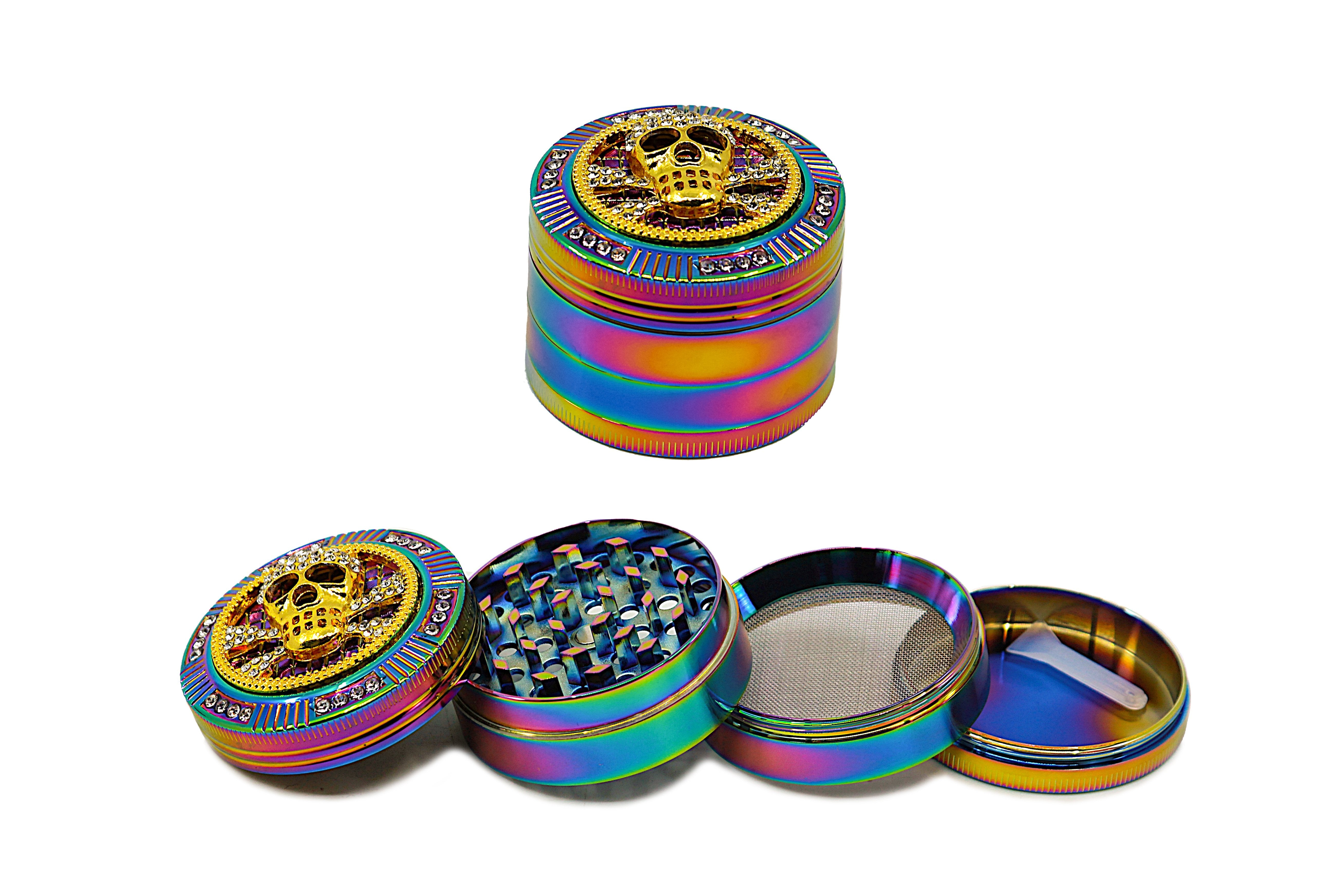 Rainbow Bling Grinder - (2.5")(63mm) 4 piece PPPI 