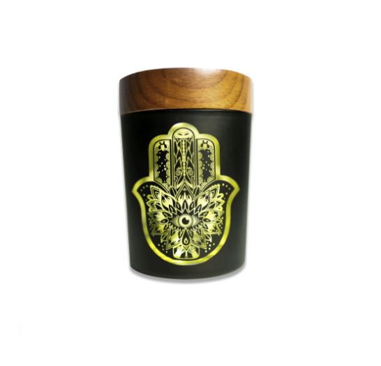 SmartStash Glass Jar - 3 Sizes Jars V-Syndicate Small HAMSA (Yellow) 