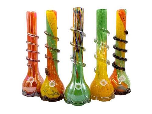 Soft Glass Water Pipe - Straight Tube (15") Water Pipes Puff Wholesale 