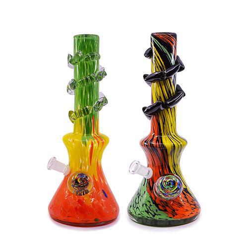 Soft Glass Water Pipe - Tribal (13.5") Water Pipes Puff Wholesale 